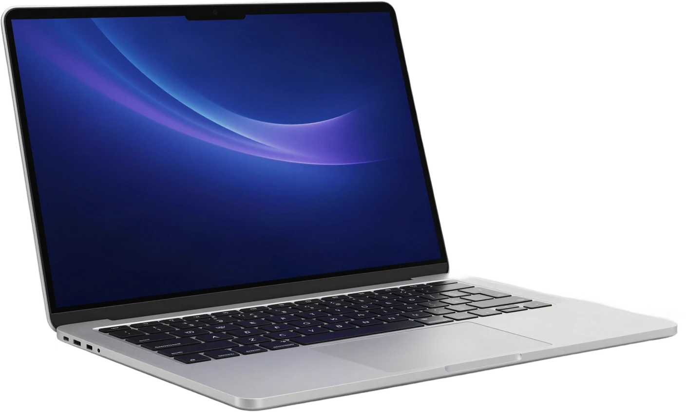 Ukážka moderného webu na notebooku